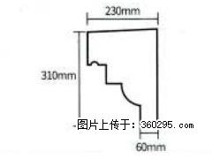 产品分解图型 - 檐口线，型号：SX311-YK-3，规格：230x310mm(3) - 吴忠三象EPS建材 wuzhong.sx311.cc